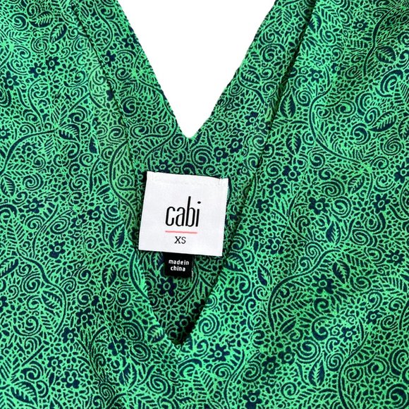 Cabi Floral Print Cutout Semi Sheer Blouse - Picture 5 of 7